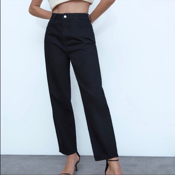 Zara Denim - Zara mom fit black jeans